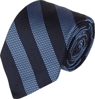 Barneys New York Textured Block-Stripe Jacquard Silk Neck Tie