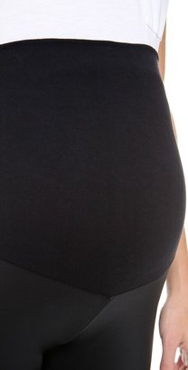 Plush Fleece Lined Matte Spandex Maternity Leggings