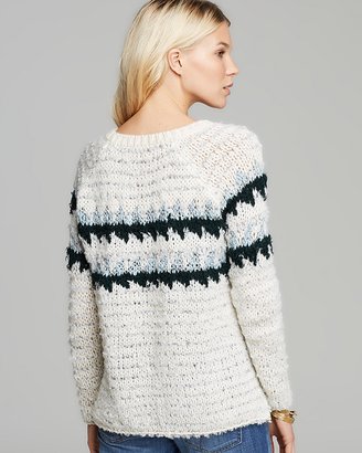 Free People Pullover - Fuzzy Fair Isle