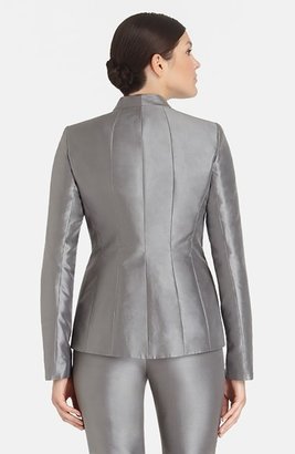 Lafayette 148 New York 'Andy' Shantung Stand Collar Jacket