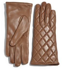 Saks Fifth Avenue Quilted Leather Gloves