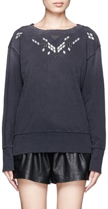 Current/Elliott Studded cotton sweatshirt