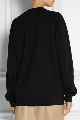 MSGM Mirror-appliquéd cotton-fleece sweatshirt