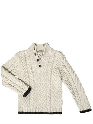Burberry Heavy Cotton Blend Cable Knit Sweater