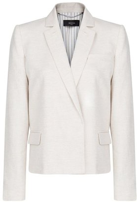 MANGO Cotton linen-blend blazer