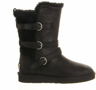 UGG Becket Buckle Boots Black Leather