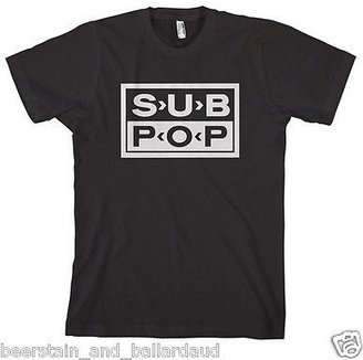 American Apparel Sub Pop 200 T-shirt Black BRAND NEW ALL SIZES OFFICIAL!