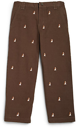 Hartstrings Toddler's & Little Boy's Embroidered Brushed Twill Pants