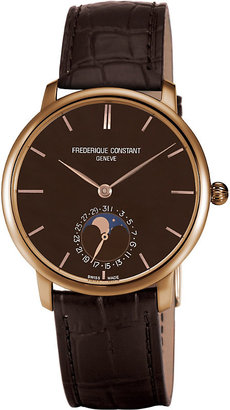 Frederique Constant FC705C4S9 Classics Manufacture Slimline 18ct rose-gold and alligator-leather moonphase watch