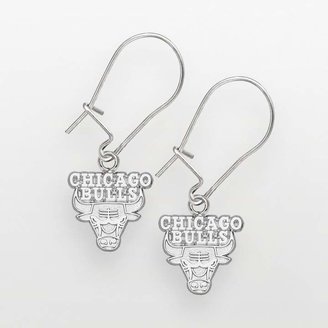 Logoart Chicago Bulls Sterling Silver Logo Drop Earrings