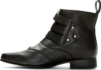 Underground Black Leather Original Blitz Ankle Boots