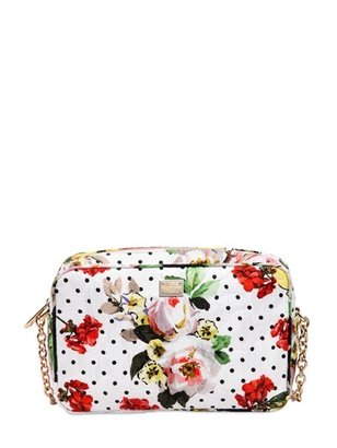 Dolce & Gabbana Glam Printed Silk & Cotton Brocade Bag