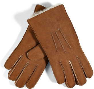 UGG Sheepskin Gloves with Gauge Points in Chestnut