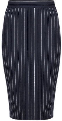 Marks and Spencer M&s Collection Pinstriped Pencil Skirt with StayNEWTM