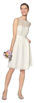Tevolio Women's Chiffon Illusion Sleeveless Bridesmaid Dress  Neutral Colors - TevolioTM