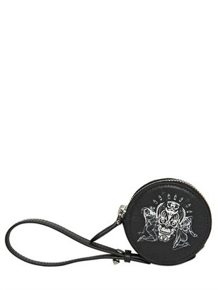 Givenchy Tattoo Printed Round Leather Coin Wallet