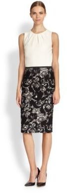 Carolina Herrera Lace-Skirt Dress
