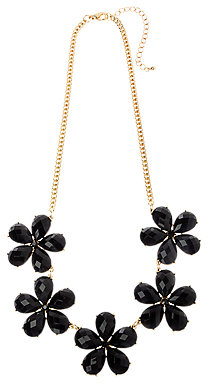 Adele Marie Resin Flower Necklace, Jet Black
