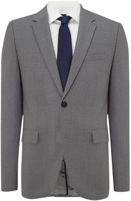 HUGO Men's Aeron Hamen slim fit silver grey textured suit