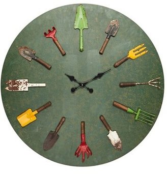 CREATIVE CO-OP Garden Tools Wall Clock