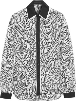 Karl Lagerfeld Paris Bree printed silk shirt