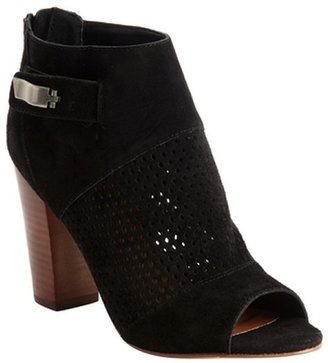 Dolce Vita DV by black faux suede perforated detail 'Marana' ankle boots