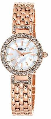 Badgley Mischka Women's BA/1344WMRG Swarovski Crystal-Accented -Tone Bracelet Watch