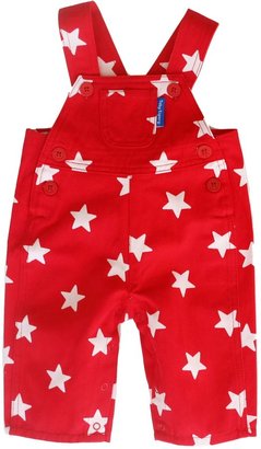 House of Fraser Toby Tiger Boy`s red star dungarees