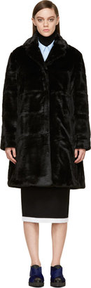 Marc by Marc Jacobs Black Faux Fur Airglow Coat