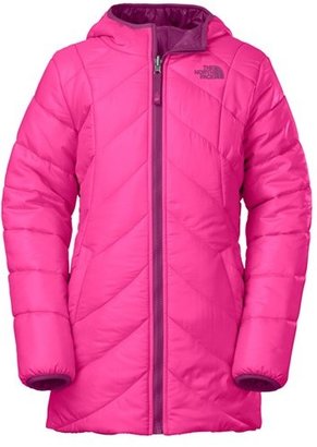 The North Face 'Anabelle' Water Repellent HeatseekerTM Insulated Hooded Reversible Long Jacket (Little Girls)