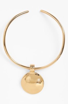 Simon Sebbag 'Gold Crocodile' Circle Pendant Collar Necklace