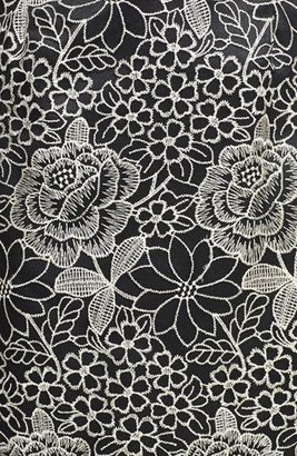 Marina Embroidered Floral Lace Sheath Dress