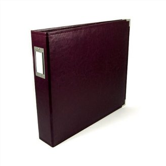 We R Memory Keepers 8-1/2-Inch by 11-Inch Faux Leather 3-Ring Binder, Burgundy
