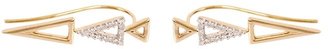 Adina Reyter Open Pave Diamond 3 Triangle Wing Earring
