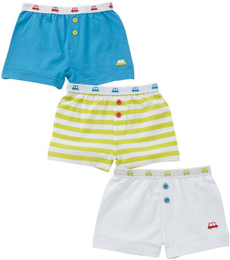 Mothercare Car and Stripe Boxer Shorts - 3 Pack
