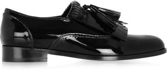 Lanvin Mila fringed patent-leather loafers
