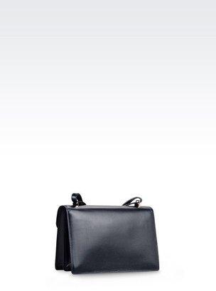 Giorgio Armani Shoulder Bag In Hand-Grained Calfskin