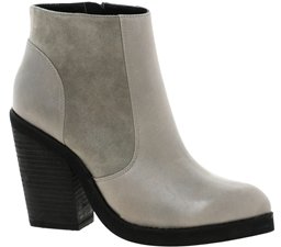 ASOS ARTICULATE Leather Ankle Boots - Grey