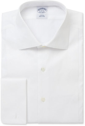 Brooks Brothers White Bib-Front Cotton Tuxedo Shirt
