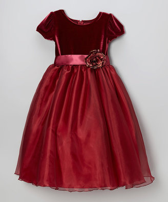 Ruby Velvet & Organza A-Line Dress - Infant, Toddler & Girls