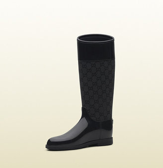 Gucci 'rain' Flat Boot With Script Logo.