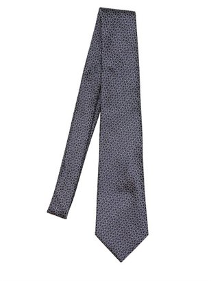 Ermenegildo Zegna 8cm Silk Geometric Jacuqard Tie