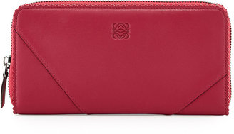 Loewe Origami Zip-Around Wallet, Raspberry