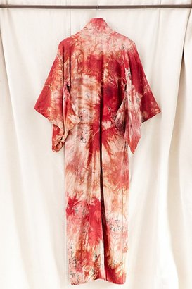 Urban Outfitters Urban Renewal Vintage Rough And Tumble Vintage Thatch Print Kimono Jacket