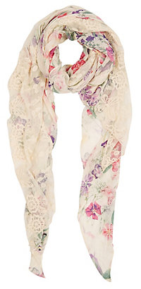 Marks and Spencer Indigo Collection Lightweight Floral Lace Scarf