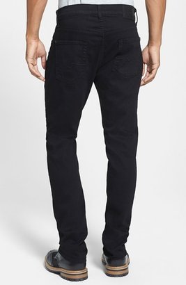 7 For All Mankind 'The Straight - Luxe Performance' Tapered Straight Leg Jeans (Nightshade Black)