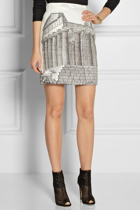 Dolce & Gabbana Printed linen skirt