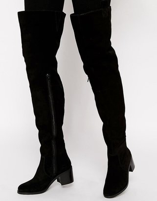 ASOS KINGFISHER Suede Over the Knee Boot
