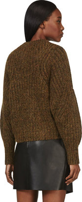Isabel Marant Olive Marled Knit Sweater