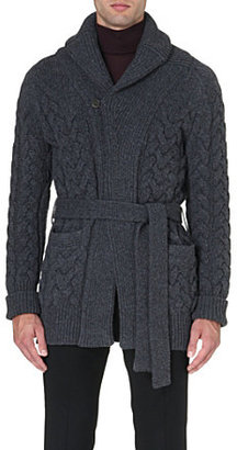 Façonnable Shawl-collar wool and cashmere cardigan - for Men